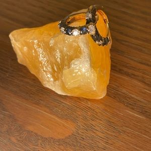 NWT gold plated sterling silver & cubic zirconia earrings